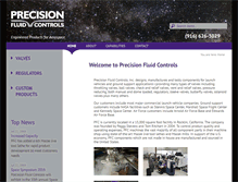Tablet Screenshot of precisionfluidcontrols.com